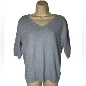 Ella Moss Women's Elbow Sleeve Lightweight Sweater, Light Blue, Size M